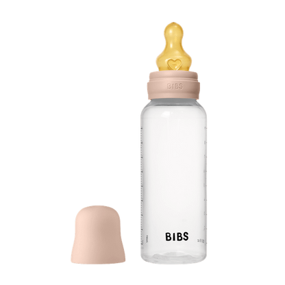 BIBS - Set complet biberon anticolici PP fara BPA, 270 ml, Latex, Blush