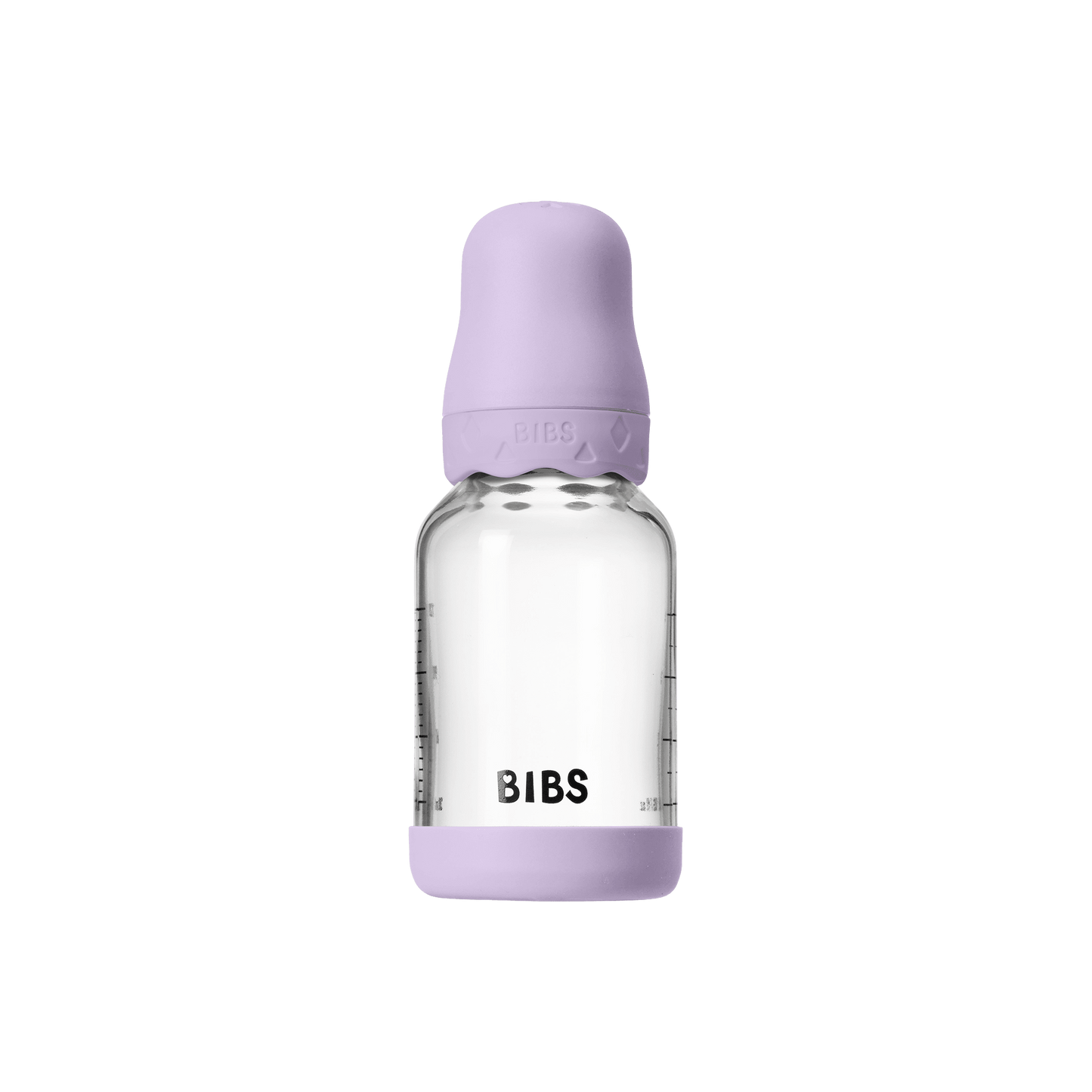 BIBS - Set complet biberon Boheme din sticla anticolici cu tetina din latex, flux lent, 120 ml, Violet Sky