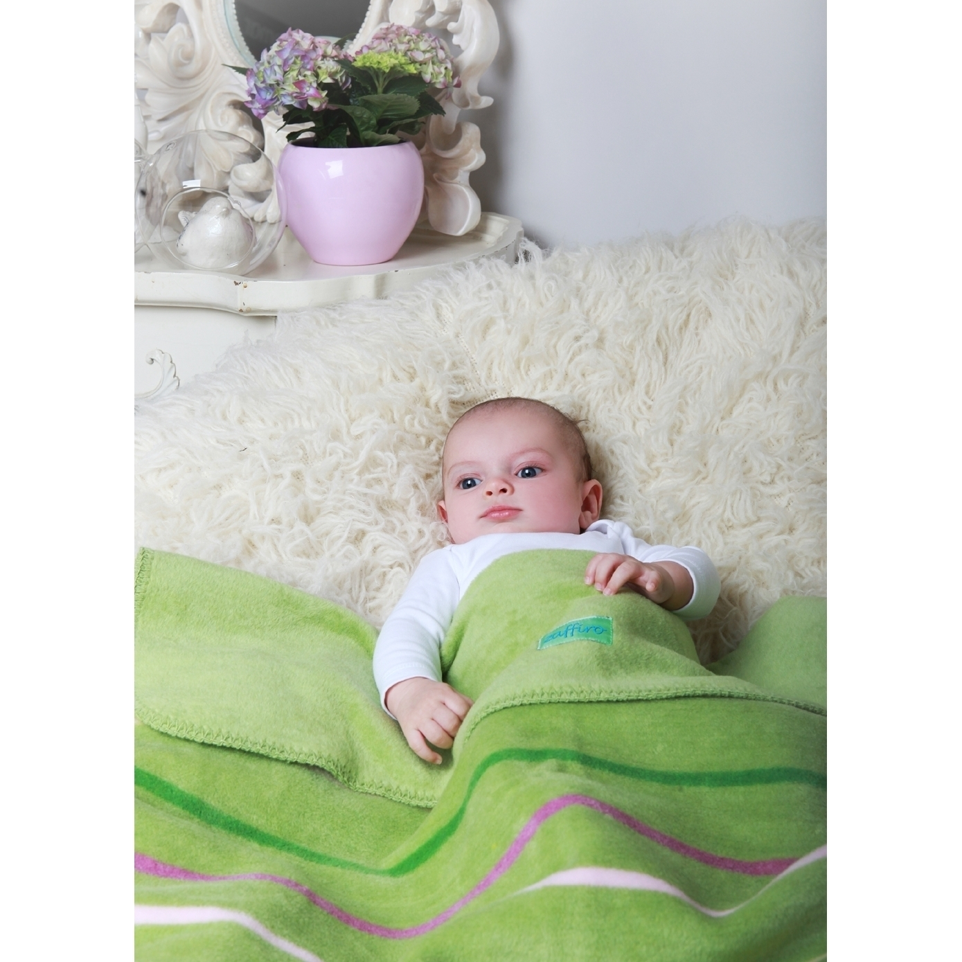 Paturica bebelusi Bumbac Linii 75x100 Womar Zaffiro AN-KBL-01