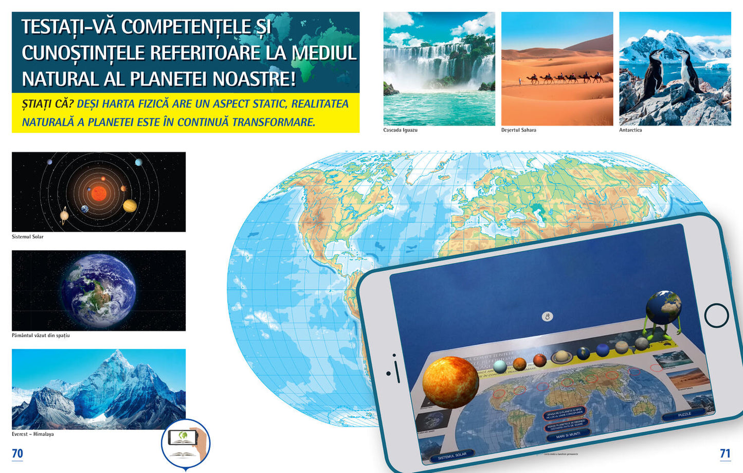 Atlas geografic scolar. Cunoasterea Terrei prin realitatea augmentata