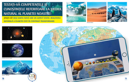 Atlas geografic scolar. Cunoasterea Terrei prin realitatea augmentata