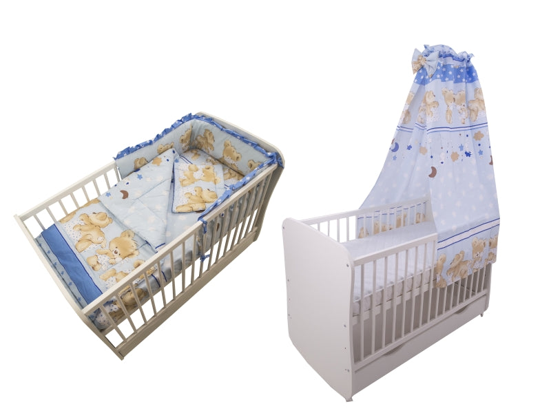 Lenjerie MyKids Teddy Hug Blue M1 5 Piese 120x60 cm