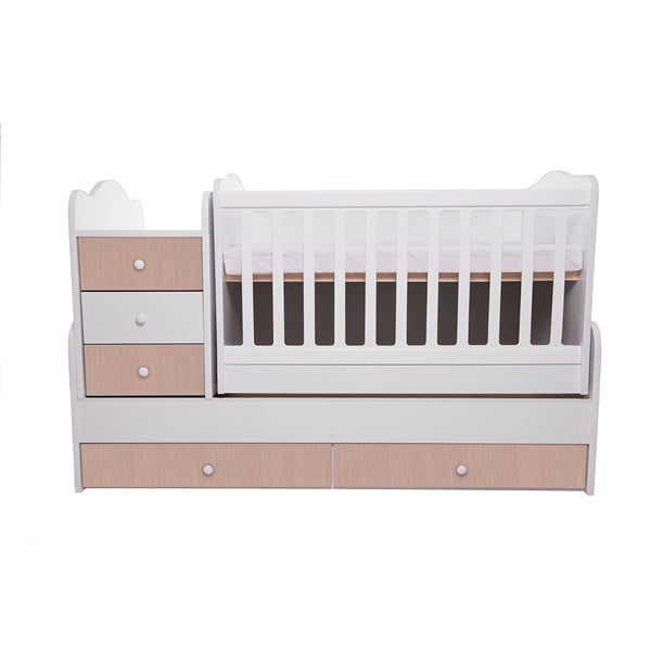 Patut transformabil VESSANTI Touring - Alb cu Natur