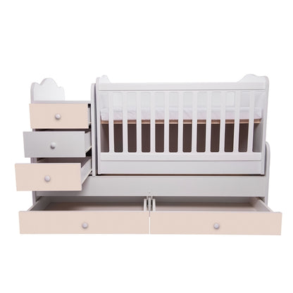 Patut transformabil VESSANTI Touring - Alb cu Bej