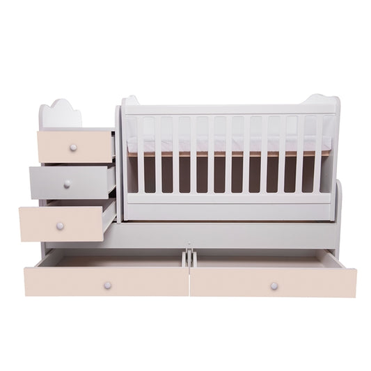 Patut transformabil VESSANTI Touring - Alb cu Bej