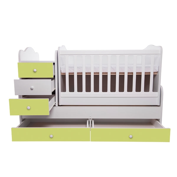 Patut transformabil VESSANTI Touring - Alb cu Verde