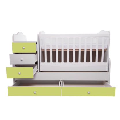 Patut transformabil VESSANTI Touring - Alb cu Verde