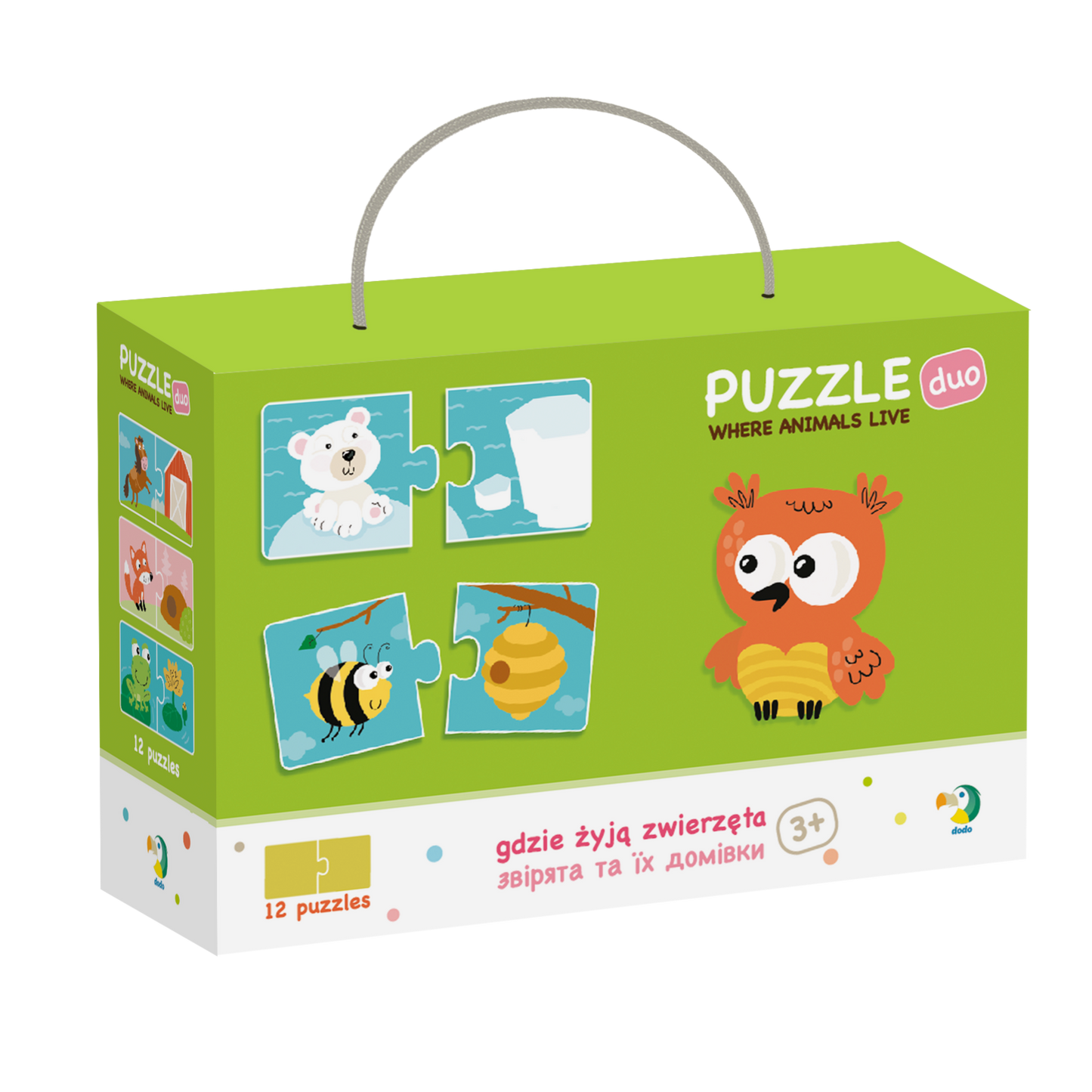 Duo Puzzle - Unde traiesc animalele? (2 piese)