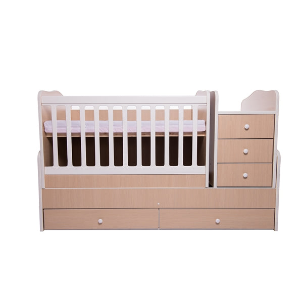 Patut transformabil VESSANTI Touring - Natur cu Alb