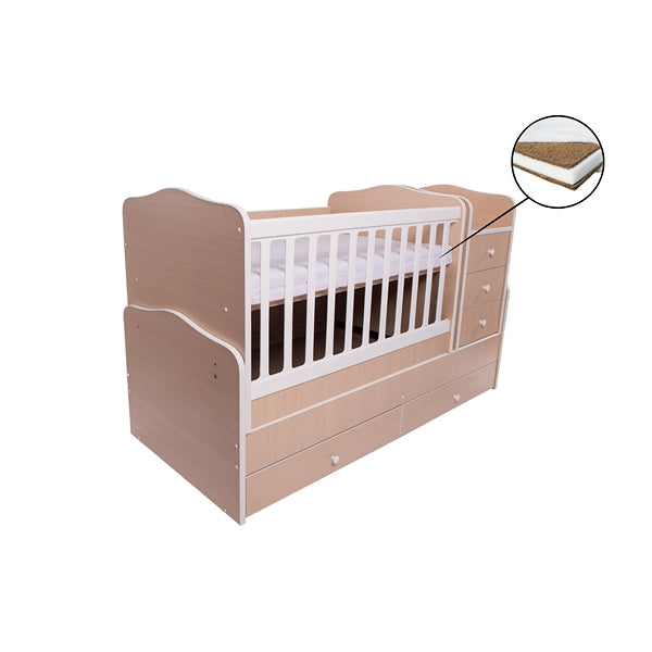 Patut transformabil VESSANTI Touring - Natur cu Alb