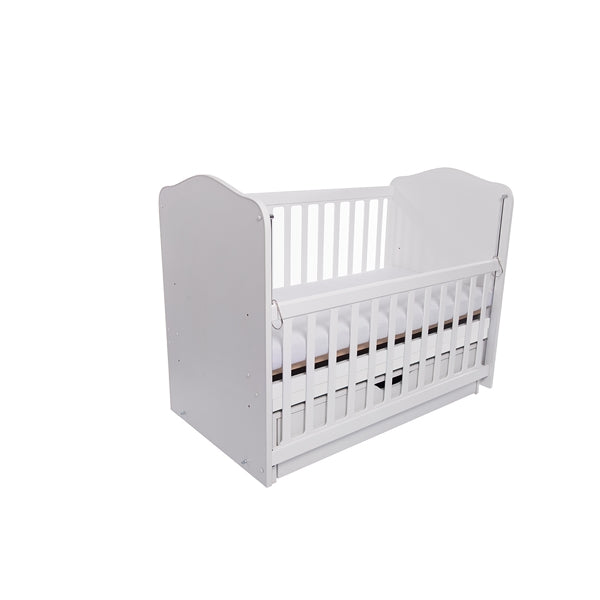 Patut VESSANTI Como Balansoar culisant - Alb + Saltea cocos confort 120 x 60 x 12 cm