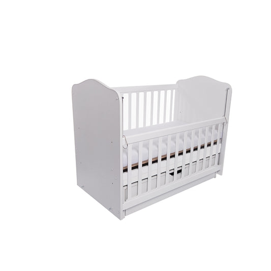 Patut VESSANTI Como Balansoar culisant - Alb + Saltea cocos confort 120 x 60 x 12 cm