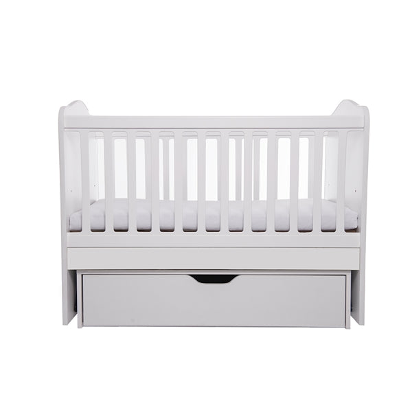 Patut VESSANTI Como Balansoar - Alb + Saltea cocos confort 120 x 60 x 12 cm