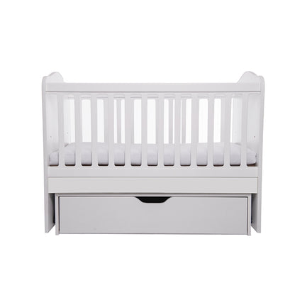 Patut VESSANTI Como Balansoar - Alb + Saltea cocos confort 120 x 60 x 12 cm