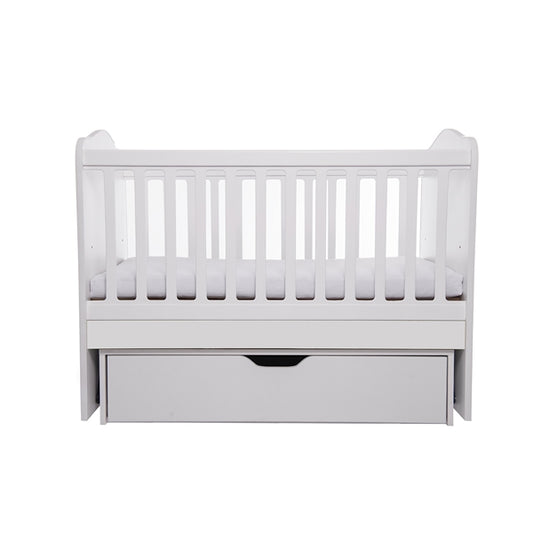 Patut VESSANTI Como Balansoar - Alb + Saltea cocos confort 120 x 60 x 12 cm