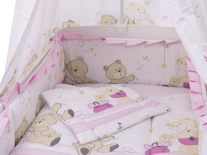 Lenjerie MyKids Teddy Play Pink M1 5+1 Piese 140x70 cm