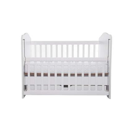 Patut VESSANTI Como culisant cu sertar - Alb + Saltea cocos confort 120 x 60 x 12 cm