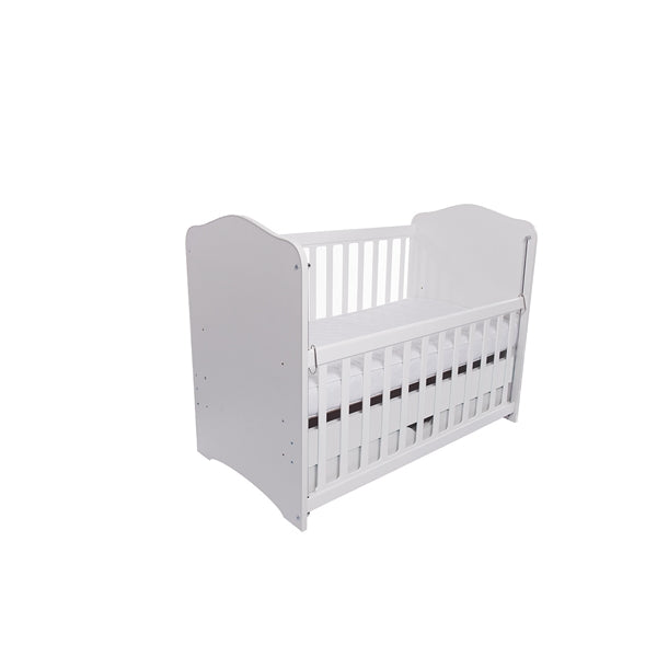 Patut VESSANTI Como culisant cu sertar - Alb + Saltea cocos confort 120 x 60 x 12 cm