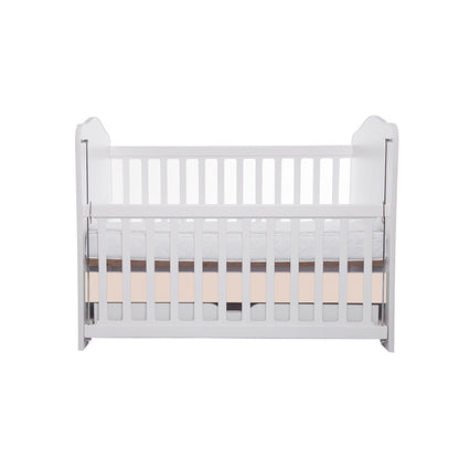 Patut VESSANTI Como culisant cu sertar - Alb cu Bej + Saltea cocos confort 120 x 60 x 12 cm