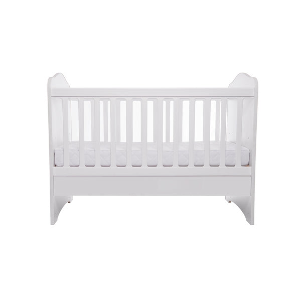 Patut VESSANTI Como fara sertar - Alb + Saltea cocos confort 120 x 60 x 12 cm