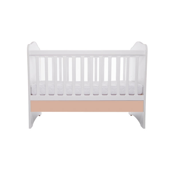 Patut VESSANTI Como fara sertar - Alb cu Cappucino + Saltea Cocos 10 cm