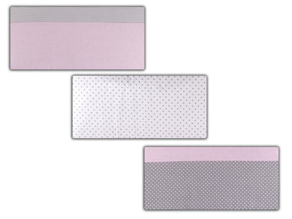 Lenjerie MyKids Dots Pink-Grey 11 Piese 120x60 cm