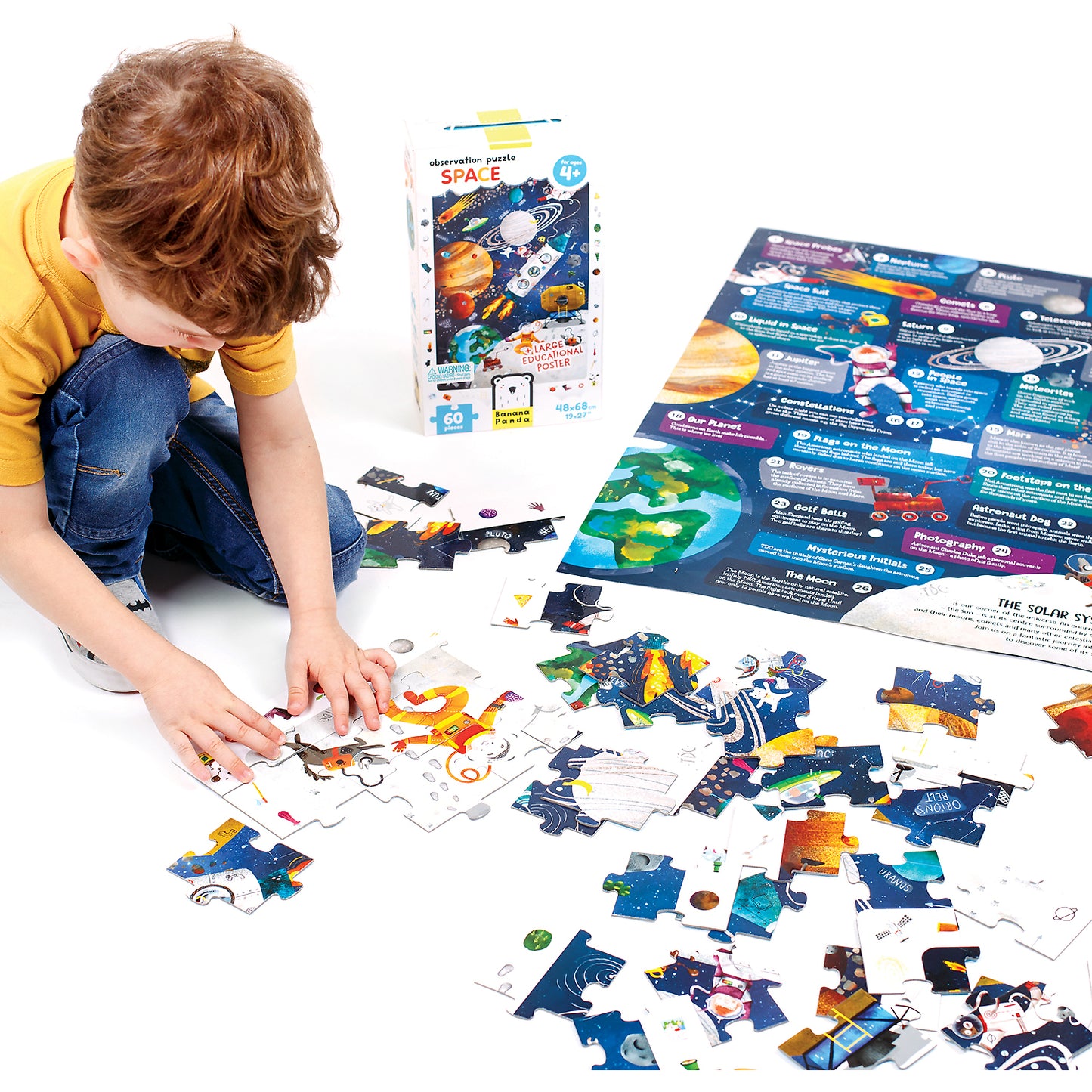 Puzzle Spatiu 60 piese, 48x68cm Banana Panda BP33666