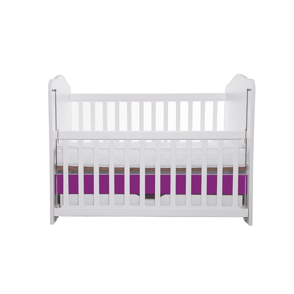 Patut VESSANTI Como culisant cu sertar - Alb cu Violet + Saltea Cocos 7 cm