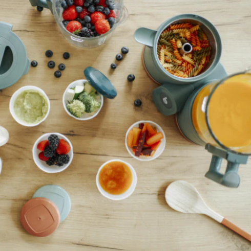 Babymoov - Robot multifunctional Nutribaby Glass 4 in 1 din sticla si otel inoxidabil