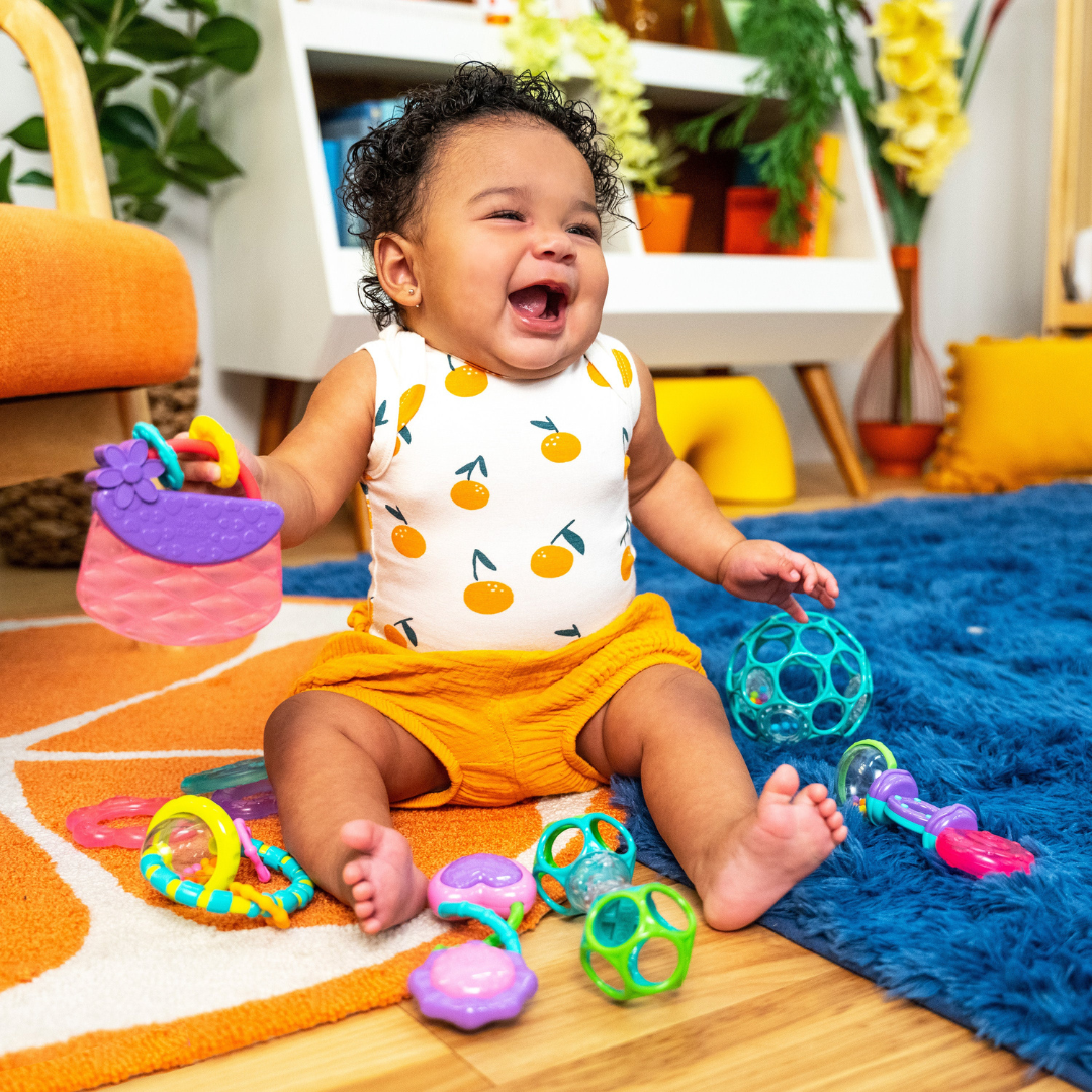 Bright Starts - Set cadou 9 buc jucarii zornaitoare si dentitie “Everything Nice”