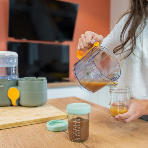 Badabulle - Set 2 Boluri din sticla Badabowls pentru pastrarea hranei bebelusului