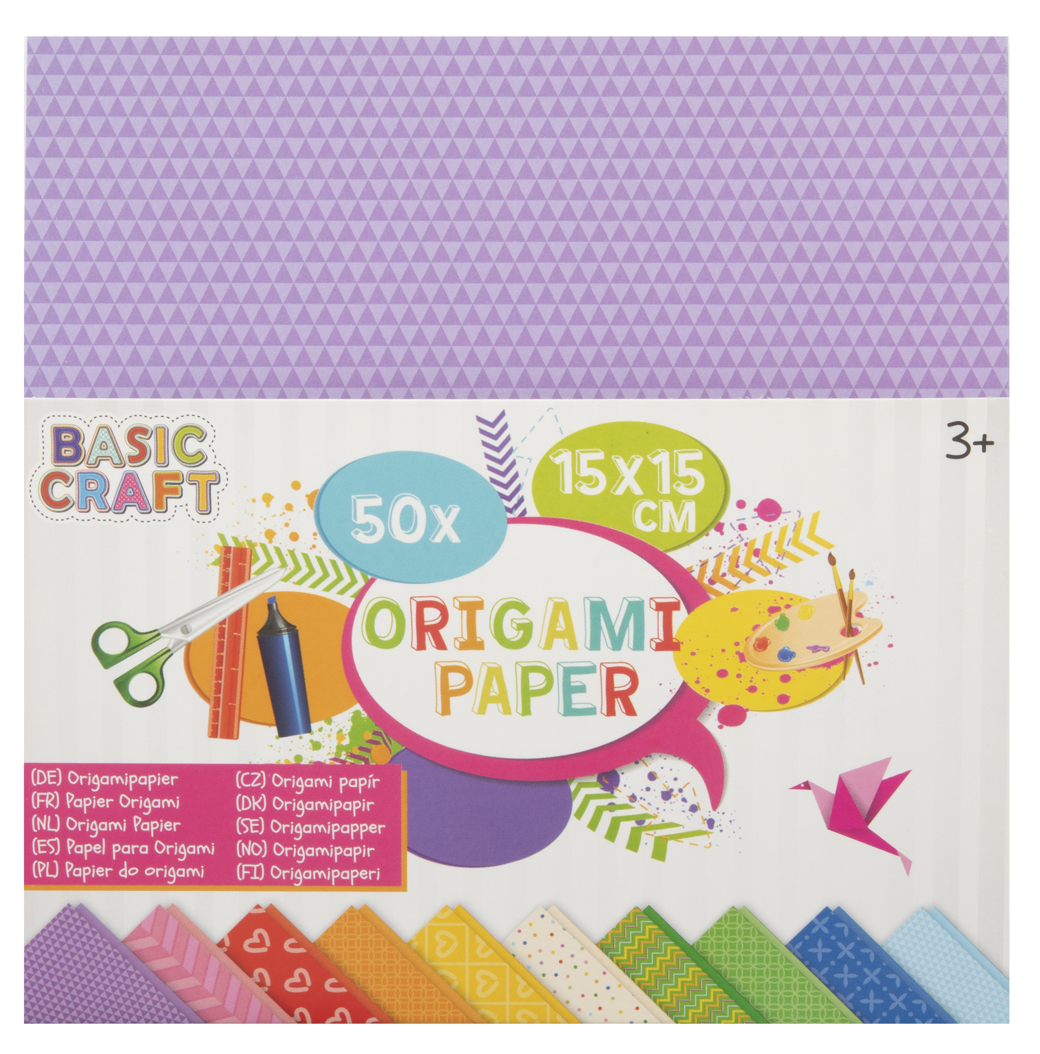 Hartie origami 15 x 15 cm, 50 file