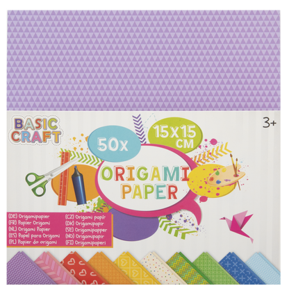 Hartie origami 15 x 15 cm, 50 file