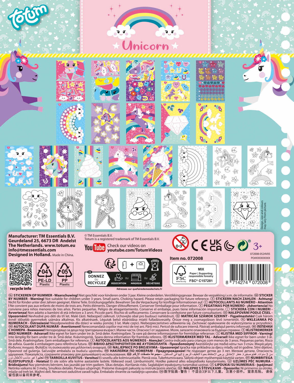 Carticica cu activitati si abtibilduri - Unicorn