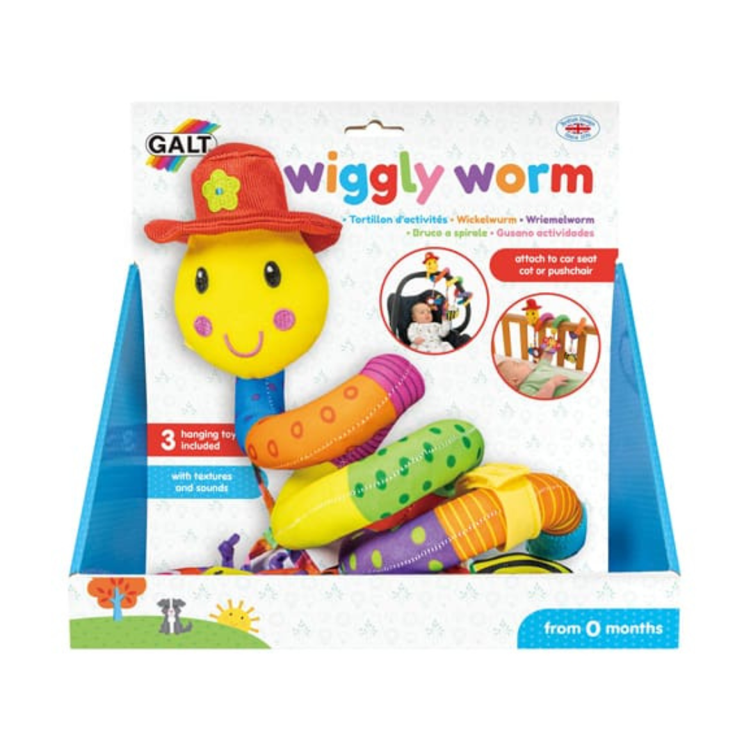 Jucarie pentru patut si carucior Wiggly Worm