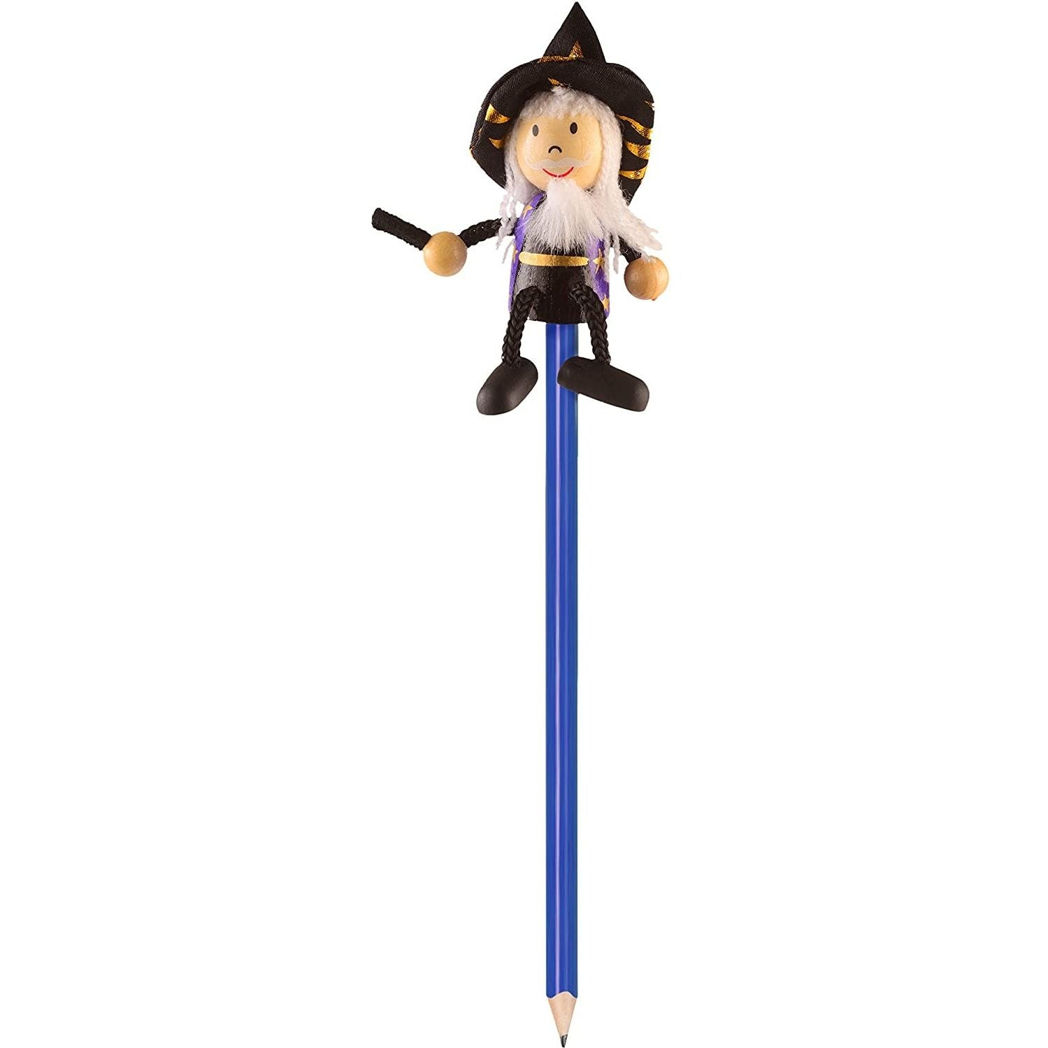 Creion cu figurina lemn Vrajitor  Fiesta Crafts FCP-5006
