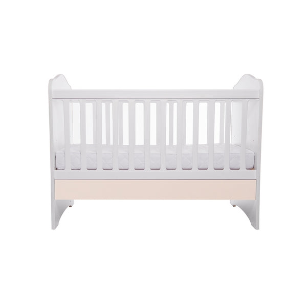 Patut VESSANTI Como fara sertar - Alb cu Bej + Saltea Cocos 7 cm