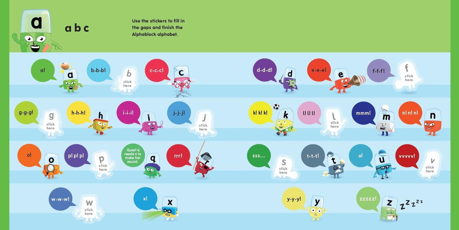 Carticica cu activitati Alphablocks - Lipesc, ma joc & invat