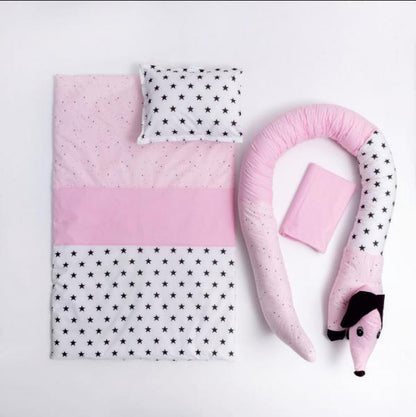 Lenjerie MyKids 6 Piese VP 331 DOG Pink 120x60 cm