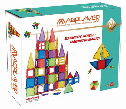 Set de constructie magnetic - 70 piese