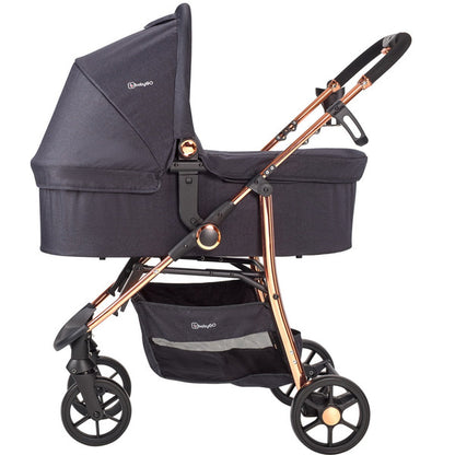 BabyGo - Carucior Style 3 in 1 Black-Rose