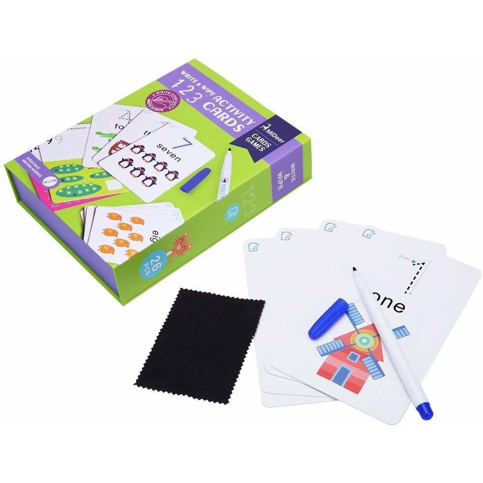 Cartonase Scrie si Sterge 123  Mideer MD1031