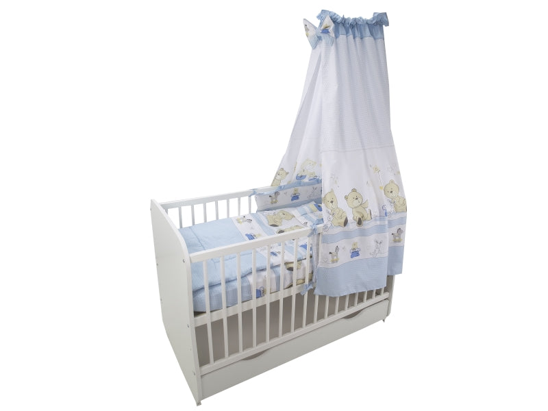 Lenjerie MyKids Teddy Play Blue M2 5 piese 140x70 cm