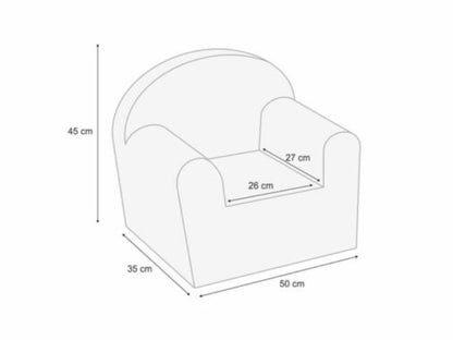 Fotoliu copii Klups Velvet Gri V102