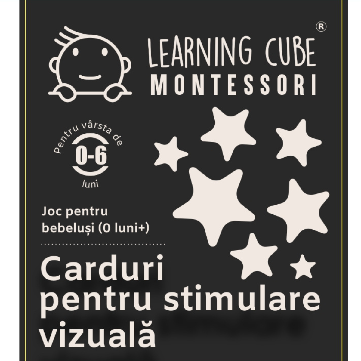 Carduri pentru stimulare vizuala alb - negru (0 - 6 luni)
