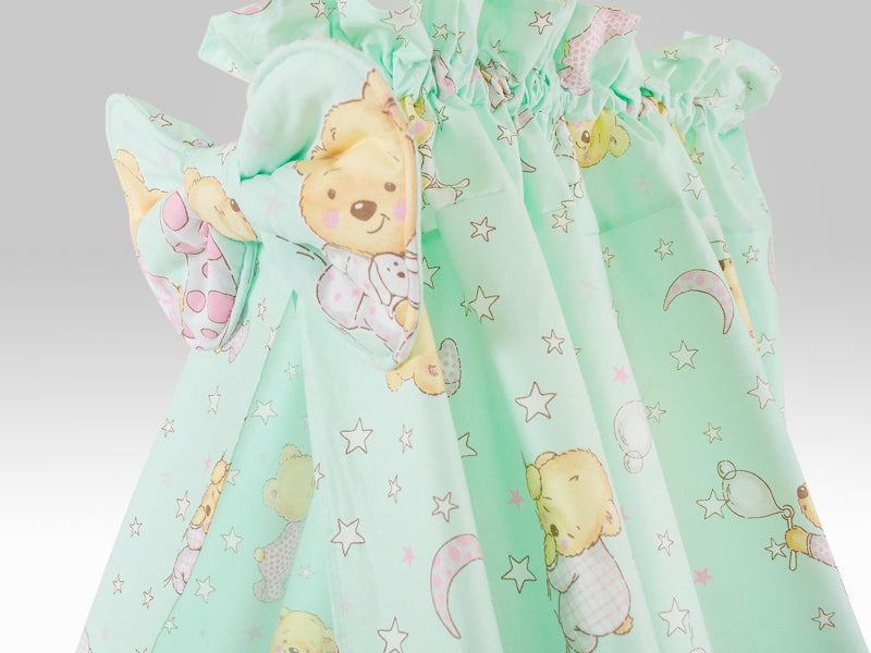 Lenjerie MyKids TEDDY STELUTE Turquoise M1 5 Piese 120x60 cm