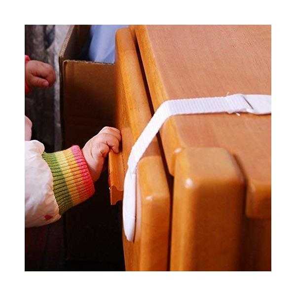 Set sisteme siguranta flexibile textile pentru usi si sertare 10 buc Iso Trade MY6650