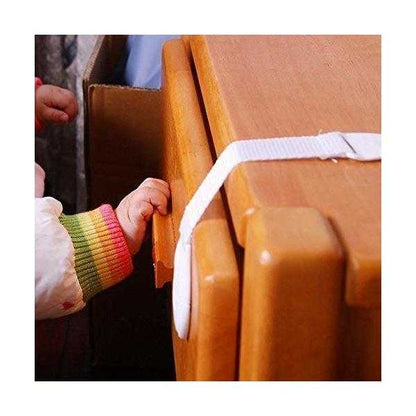 Set sisteme siguranta flexibile textile pentru usi si sertare 10 buc Iso Trade MY6650