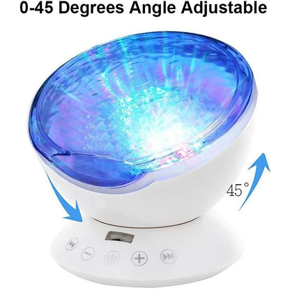 Lampa de veghe cu proiector si sunete Ocean Wave Bambinice BN022