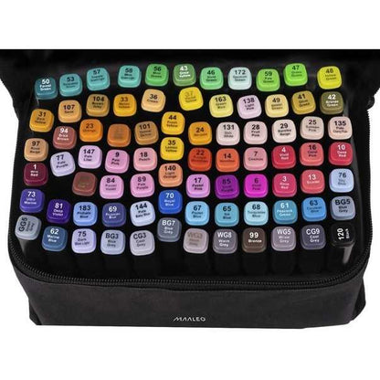 Set 80 Markere Permanente Cu Doua Varfuri Iso Trade MY672